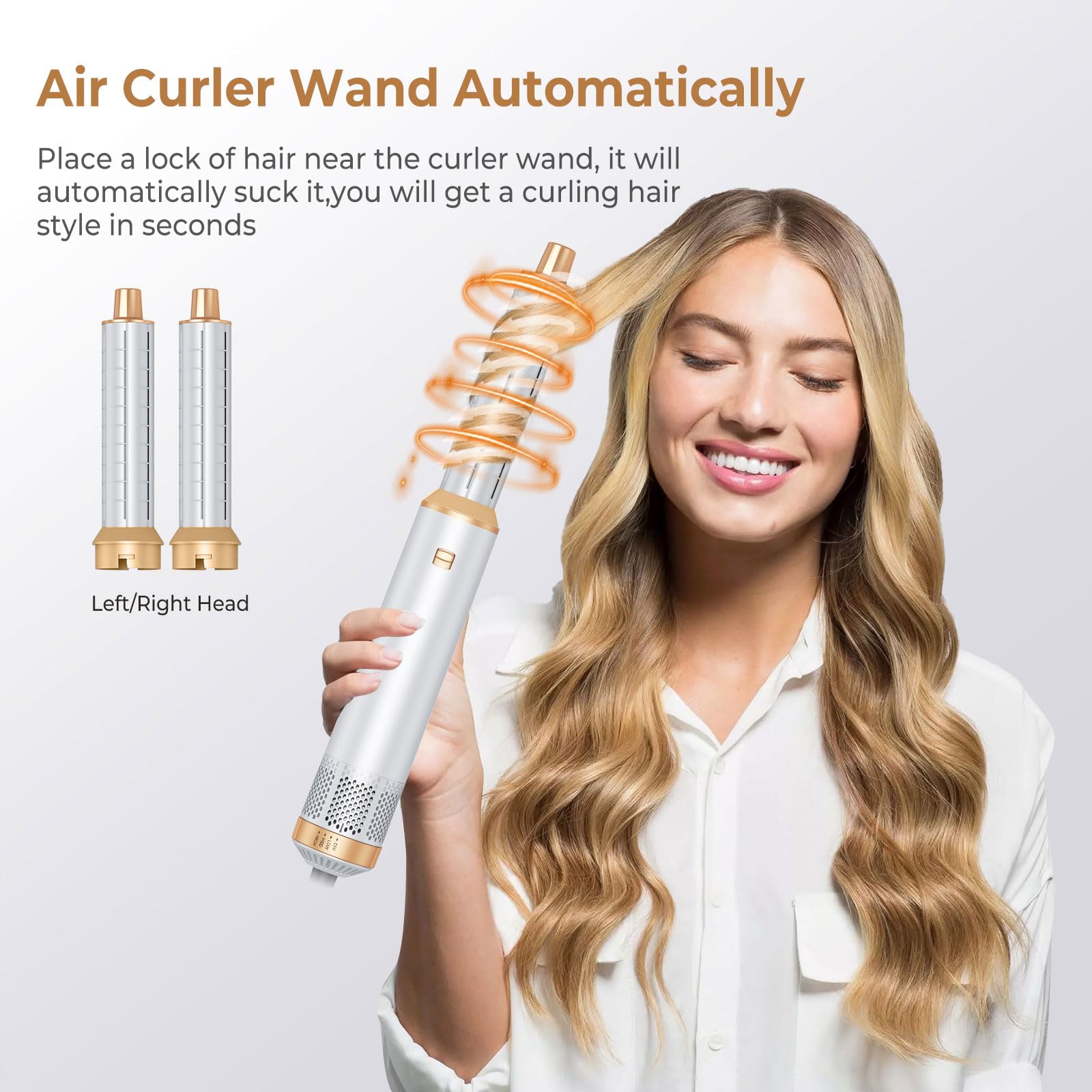 TryLater automatic curling iron-brush delivers effortless curls with 15-second wrap.