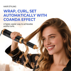 Trylater ceramic-coated hot air brush head close-up shows smooth static-free styling.