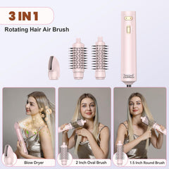 Trylater bi-directional rotating brush dries evenly with minimal heat damage.