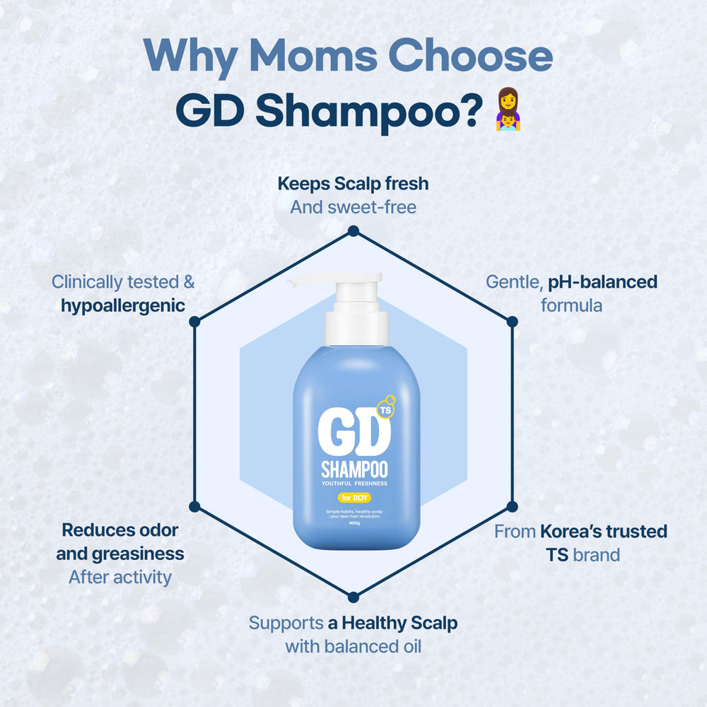 TS GD Shampoo foam detail highlights gentle cleansing and rich lather.