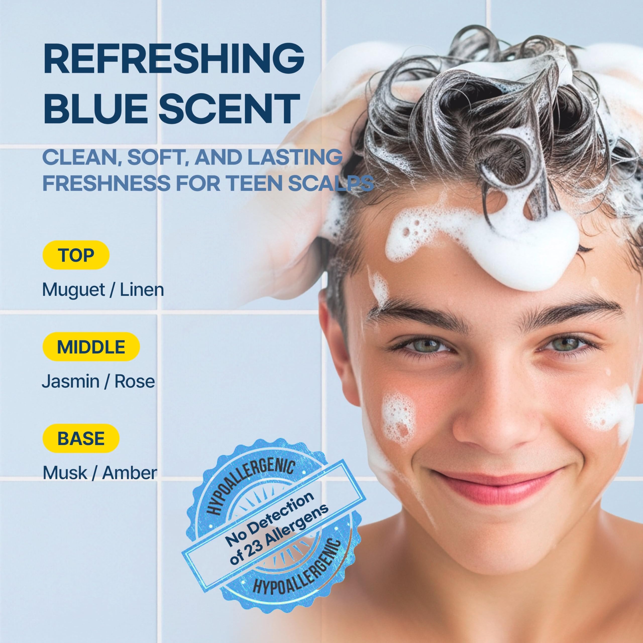 TS GD Shampoo probiotic illustration highlights scalp microbiome balance.