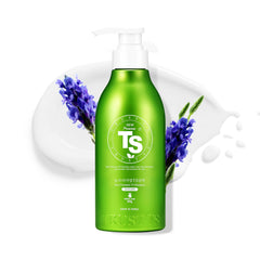 TS SHAMPOO bottle front shows premium formula for thinning hair support