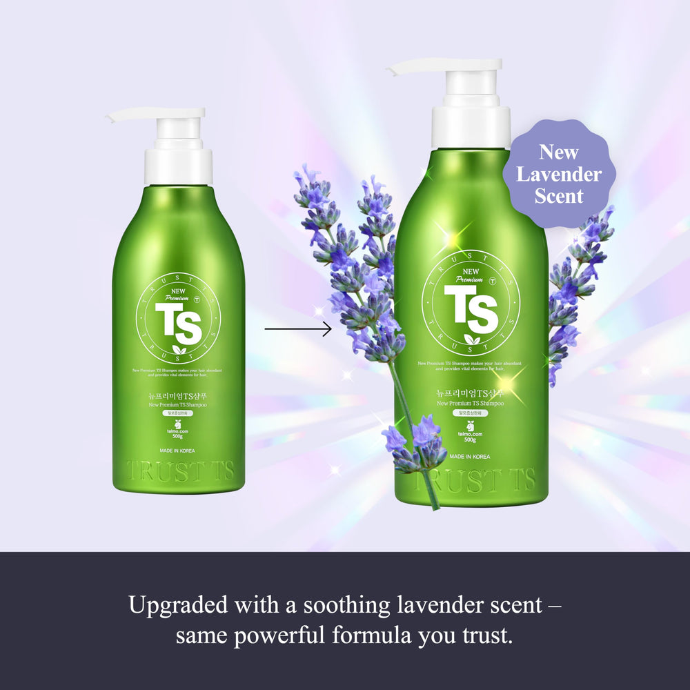 TS SHAMPOO bottle pour highlights creamy texture for gentle cleansing