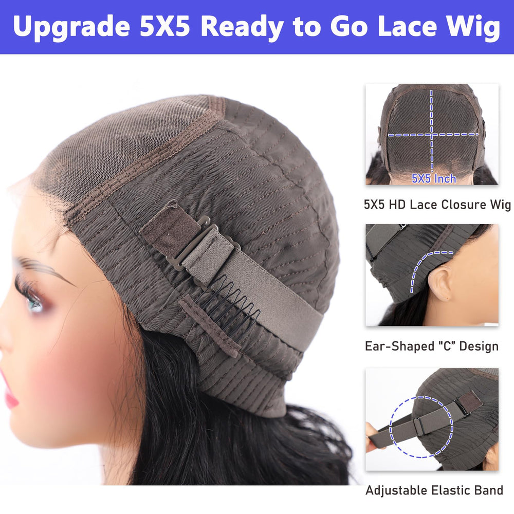 Tscom bleached knots detail on hd lace wig for subtle scalp illusion.