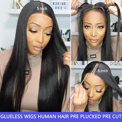 Tscom pre plucked hairline on 30 inch wig demonstrates beginner friendly glueless install.
