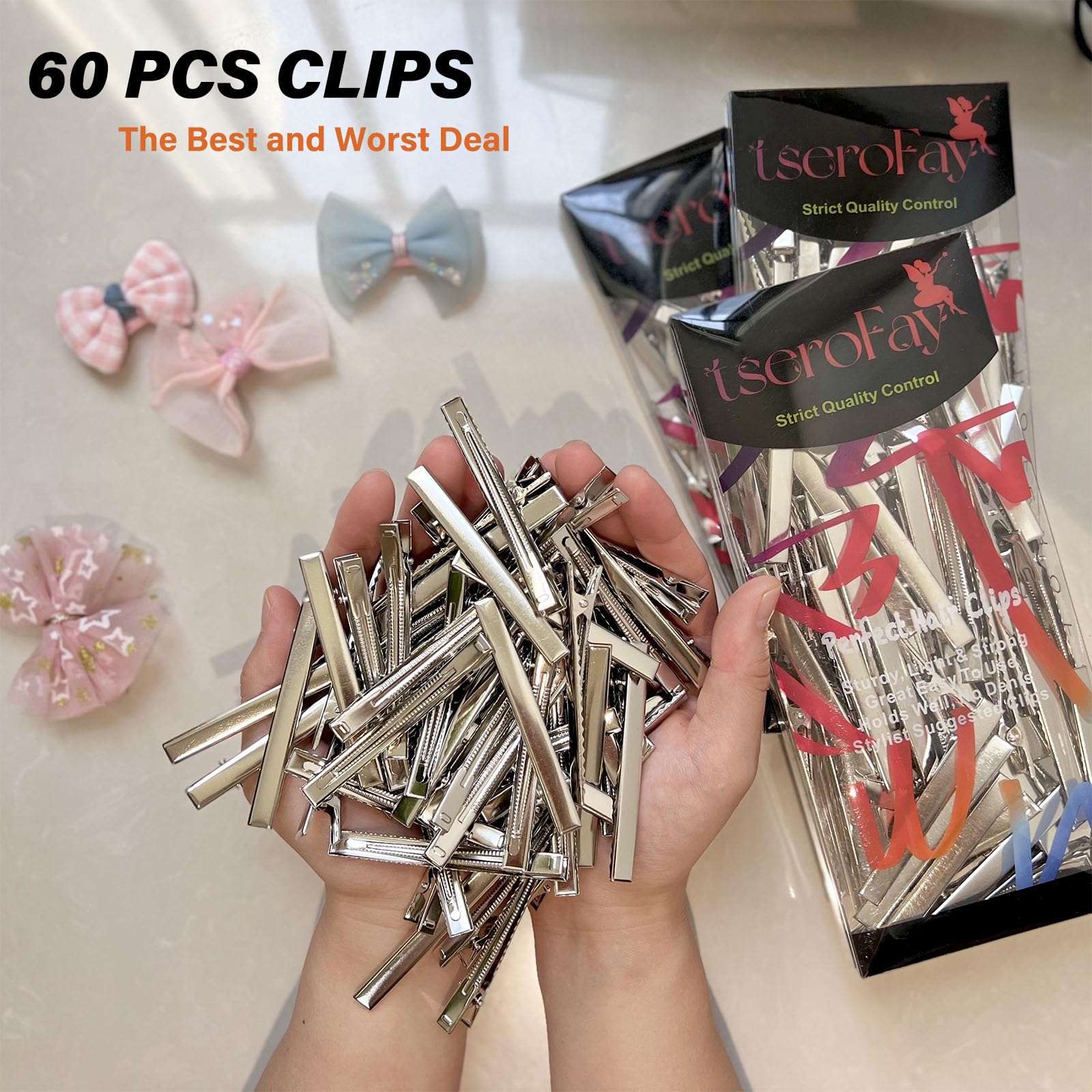 TSEROFAY bow clips for crafts close-up ideal for DIY bow making