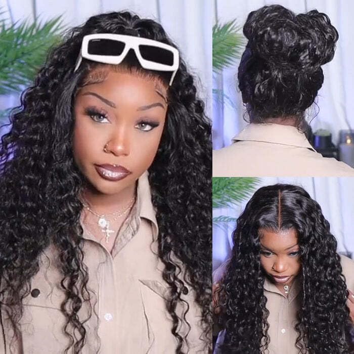 tsiyu 13x6 deep wave lace front wig baby hair natural part versatility