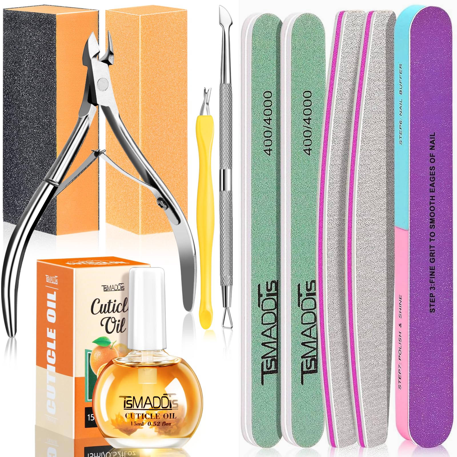 TsMADDTs manicure kit nail files provide precise shaping for smooth nails