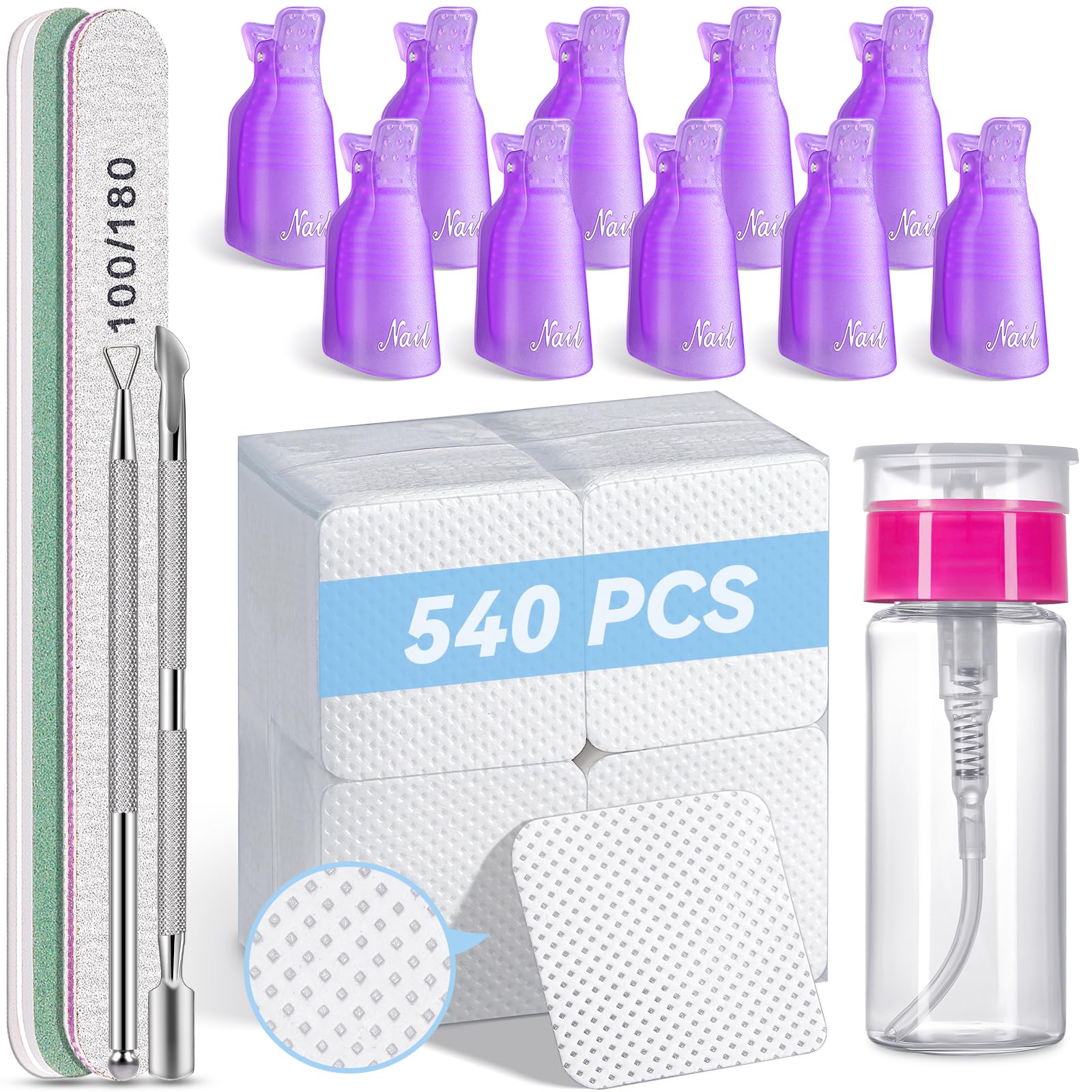 TsMADDTs nail polish remover kit wipes for lint-free gel removal and clean results
