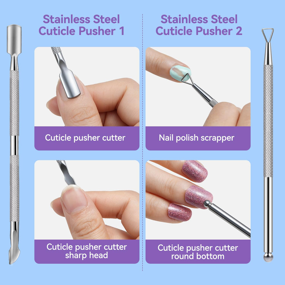 TsMADDTs triangular cuticle scraper removes dead skin safely