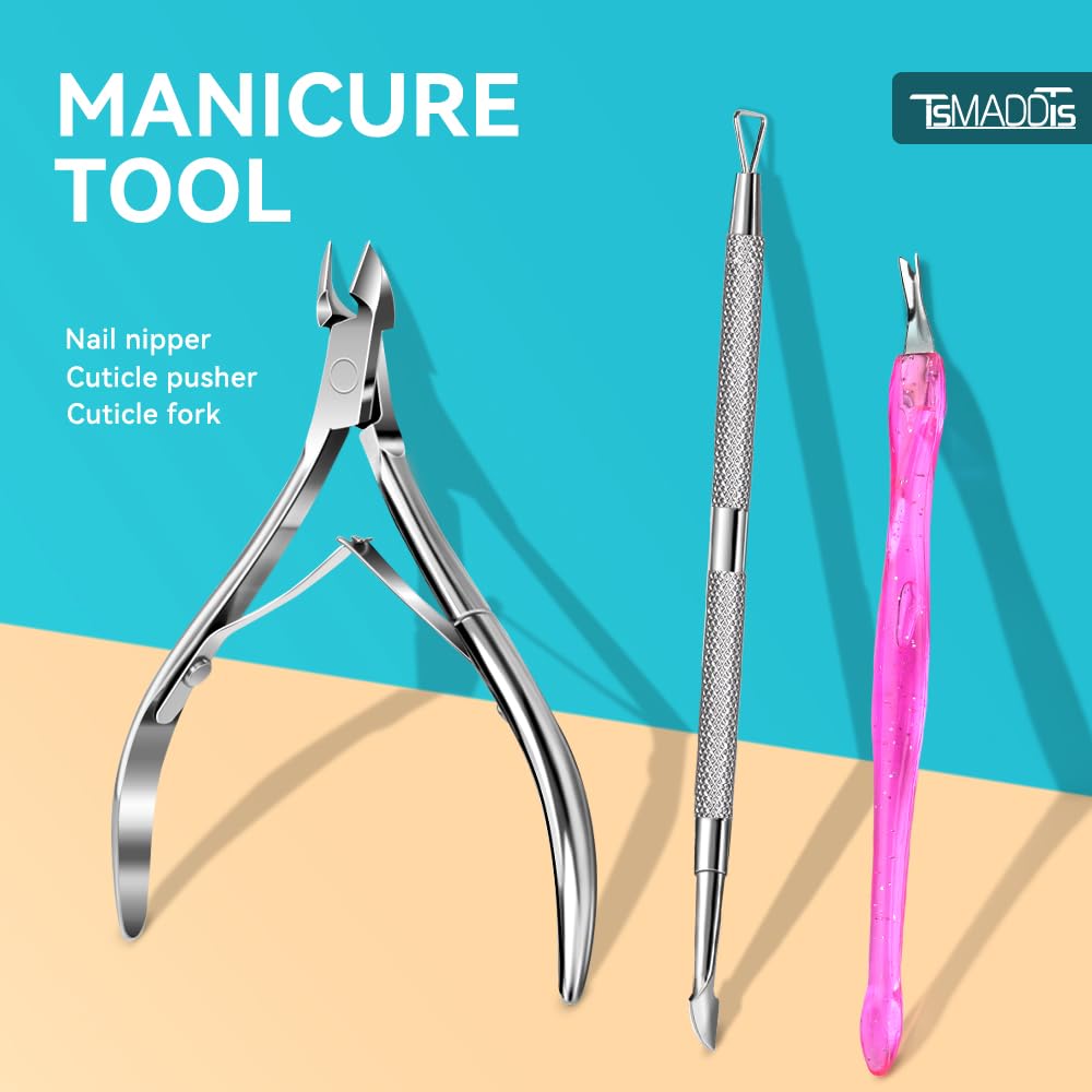 TsMADDTs cuticle pusher gentle pushback for neat nail beds