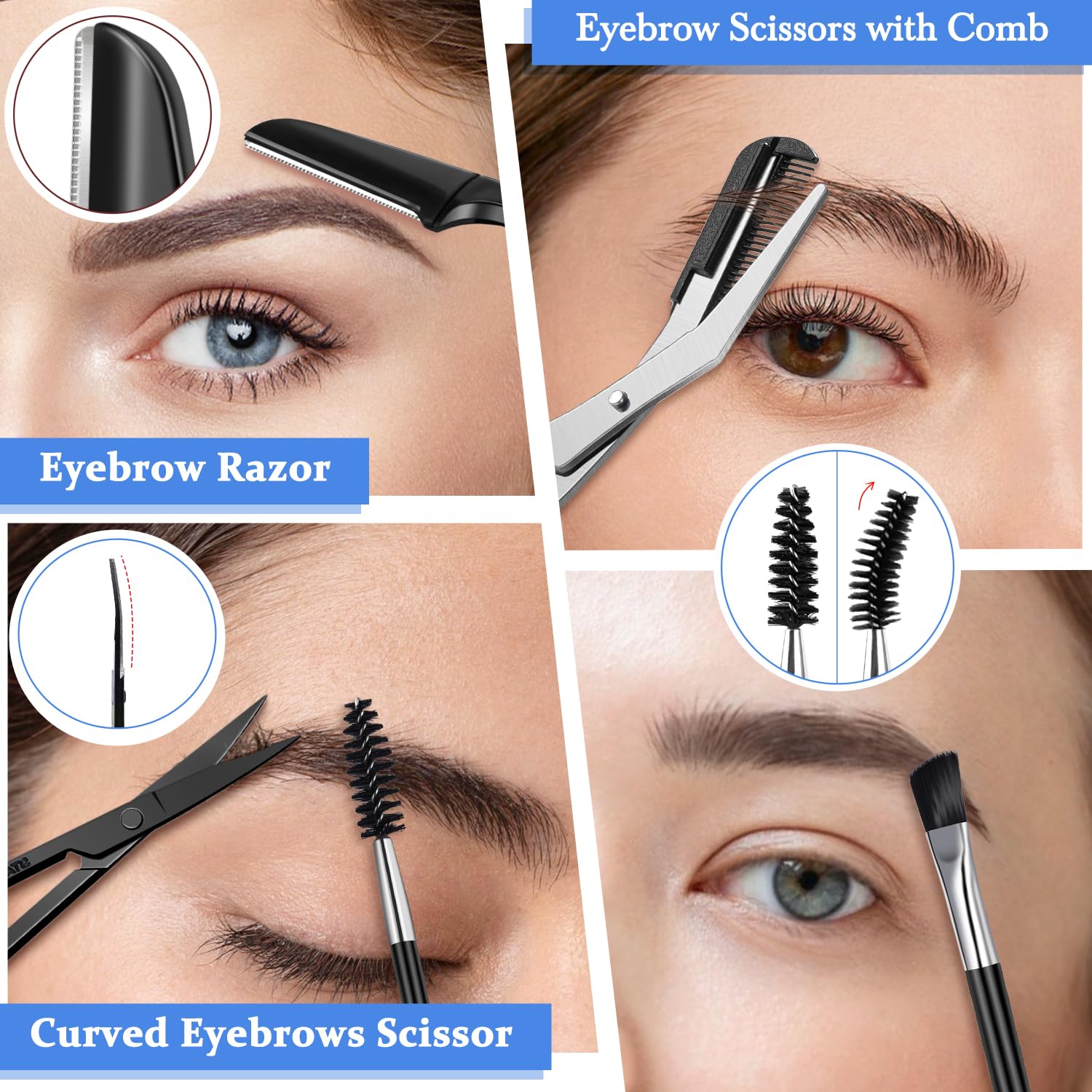 TsMADDTs Eyebrow Kit in use for quick grooming.