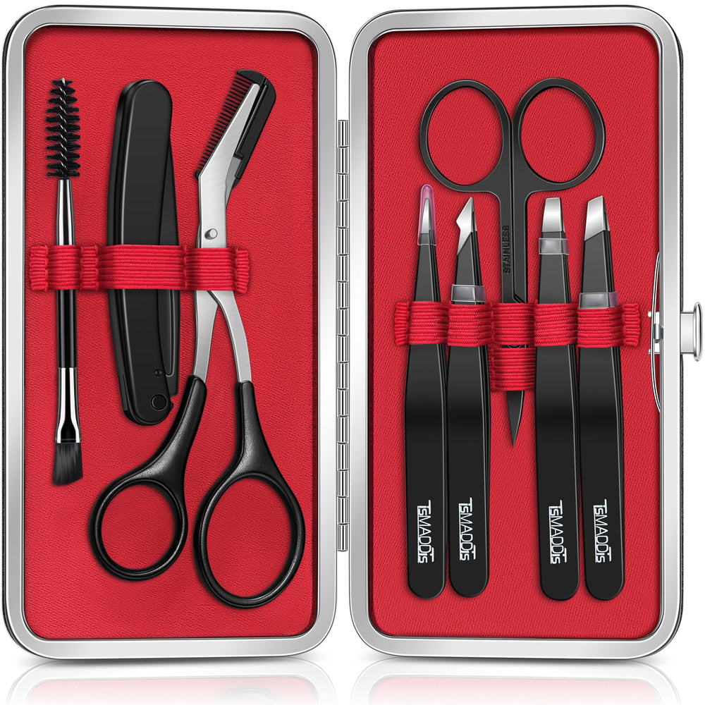 TsMADDTs Eyebrow Kit packaged in a travel case for on-the-go grooming.