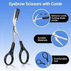 TsMADDTs Eyebrow Tweezers with four tips offer versatile brow control.
