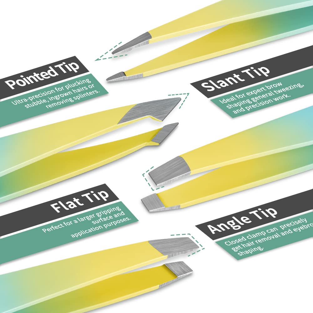 TsMADDTs flat-tip tweezers closeup showing aligned tips for precise plucking