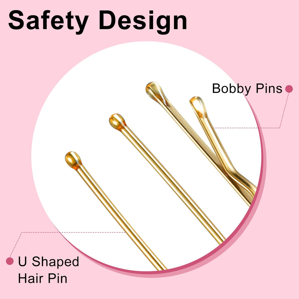 TsMADDTs U-shaped pins in bun setup showing strong grip for styling.