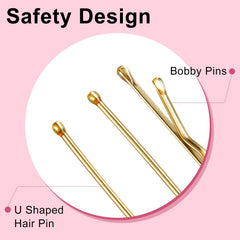 TsMADDTs U-shaped pins in bun setup showing strong grip for styling.