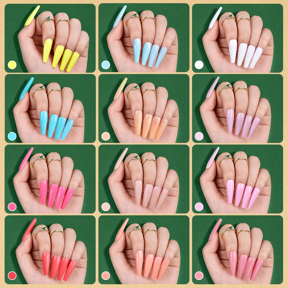 TsMADDTs coffin nail tips arranged by size 0 to 9 for easy selection