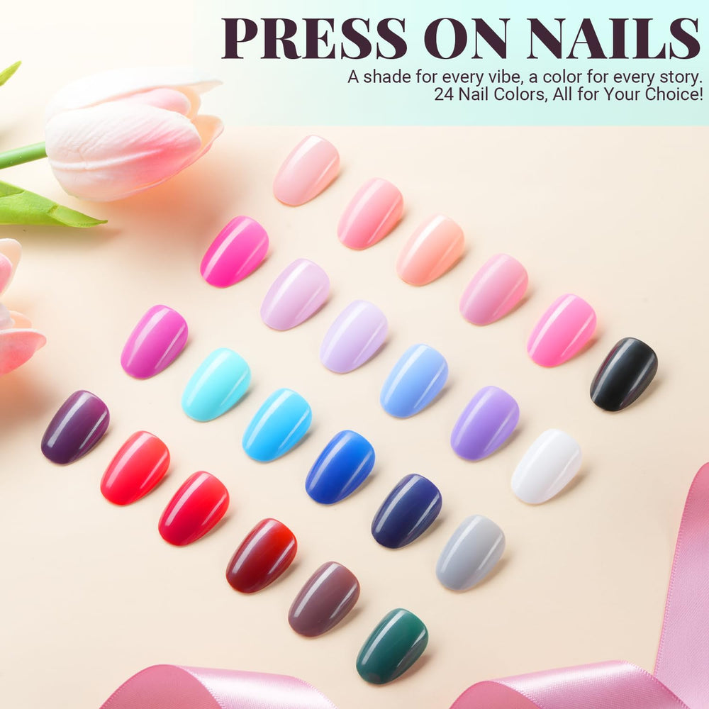TsMADDTs short oval nails with glue for fast, durable wear.