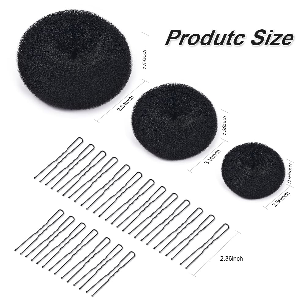 TsMADDTs dount bun maker small 6cm front view suited for children and fine hair