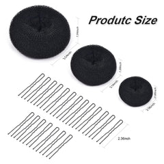 TsMADDTs dount bun maker small 6cm front view suited for children and fine hair