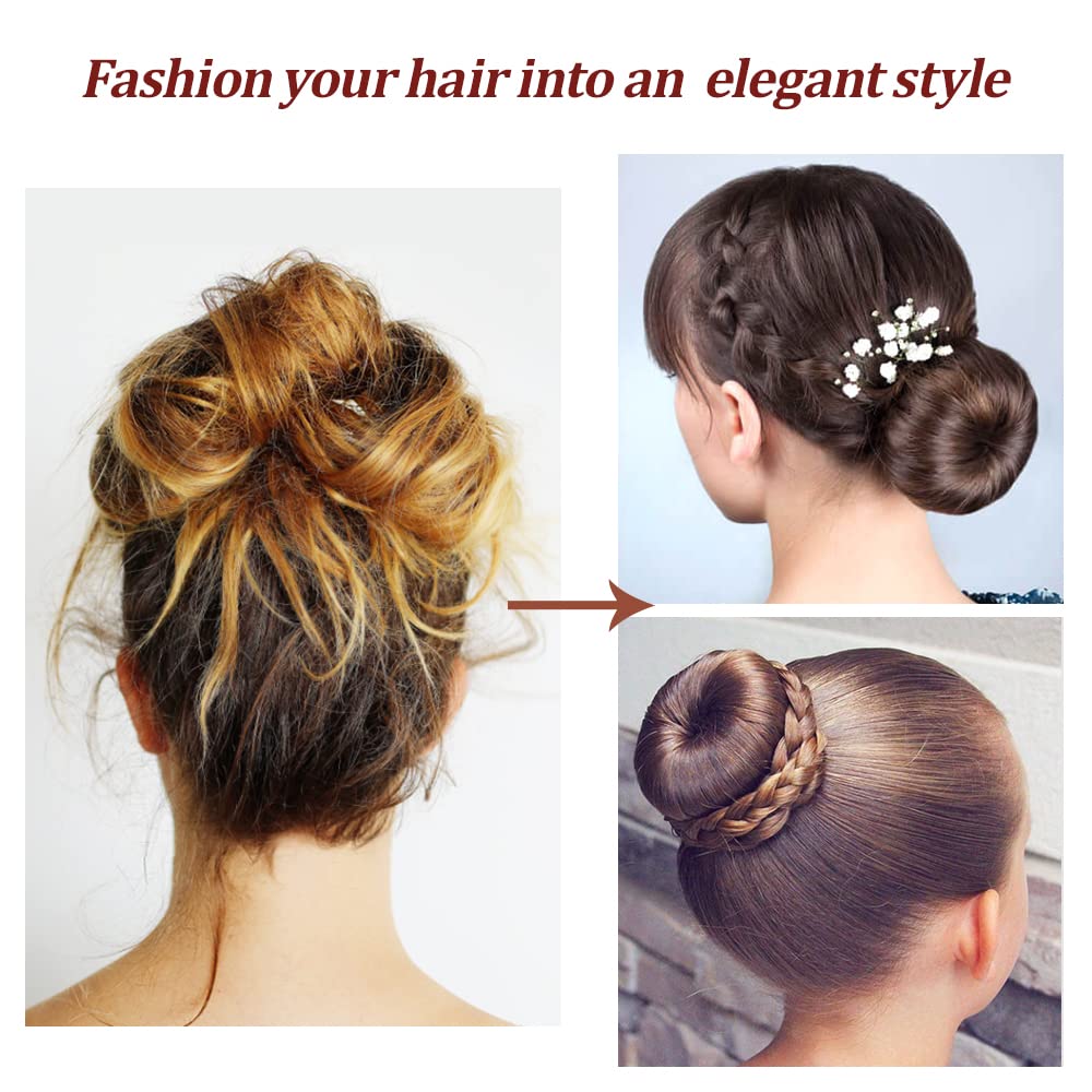 TsMADDTs dount bun-style assembly using donut demonstrates quick elegant updo