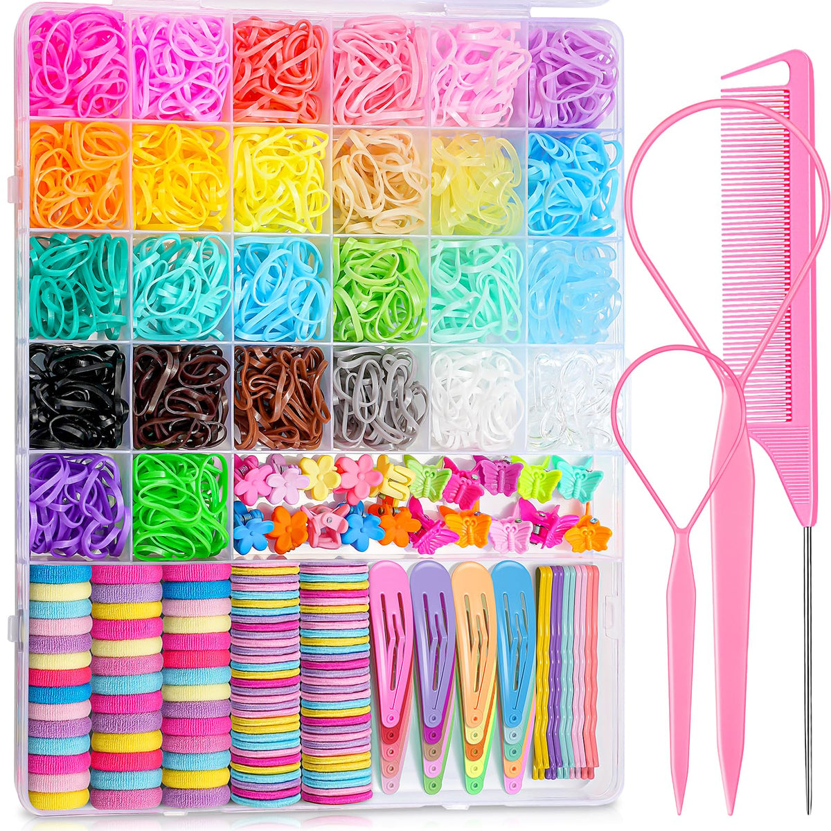 TsMADDTs elastic hair ties in 26 colors for quick ponytails and braids