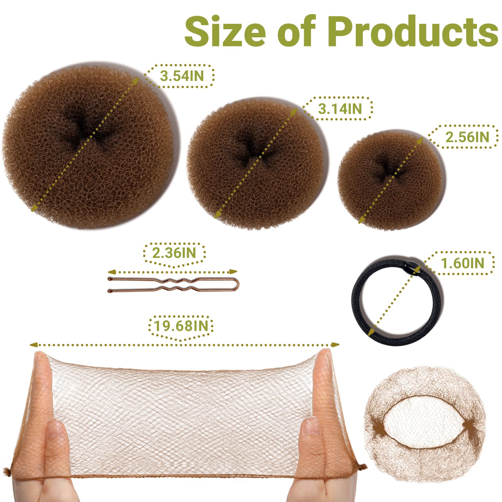 TsMADDTs hair bun donut medium creates balanced volume for mid-length hair.