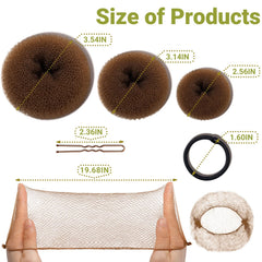 TsMADDTs hair bun donut medium creates balanced volume for mid-length hair.