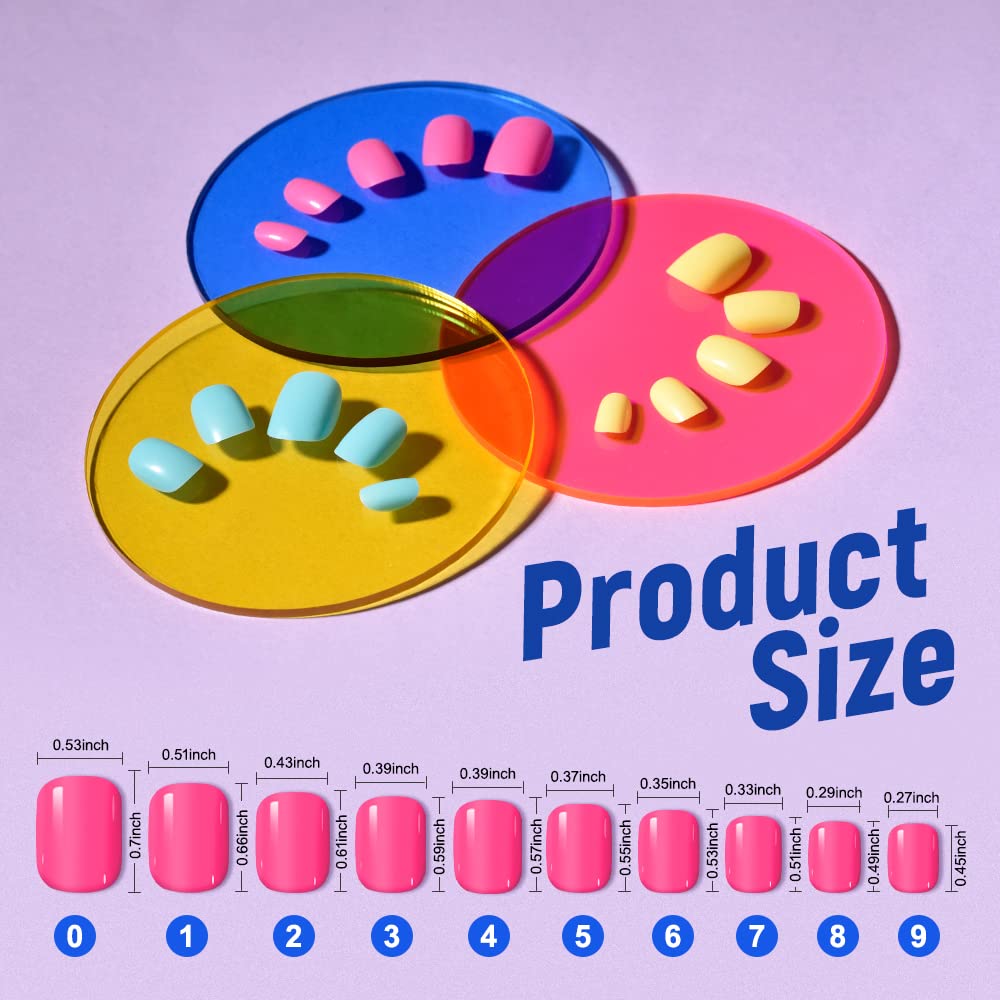 TsMADDTs short round nails close-up highlights durable ABS tips for daily wear