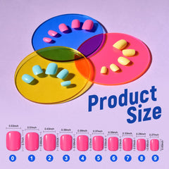 TsMADDTs short round nails close-up highlights durable ABS tips for daily wear