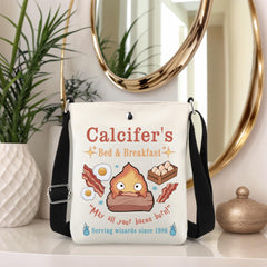TSOTMO Calcifer's CR crossbody bag side view with adjustable strap versatility