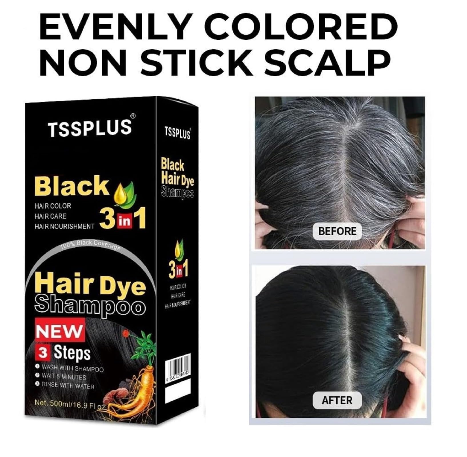 TSSPLUS home-use setup shows simple at-home dye routine