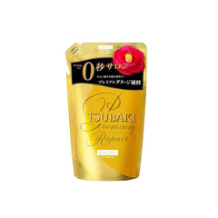 TSUBAKI Premium Repair Hair Shampoo refill pack front label showcases sustainable packaging and 330ml size for easy restock.