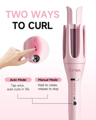 TSUYAGLA 3-in-1 curling iron with a 1.5-inch barrel creates loose glamorous waves.