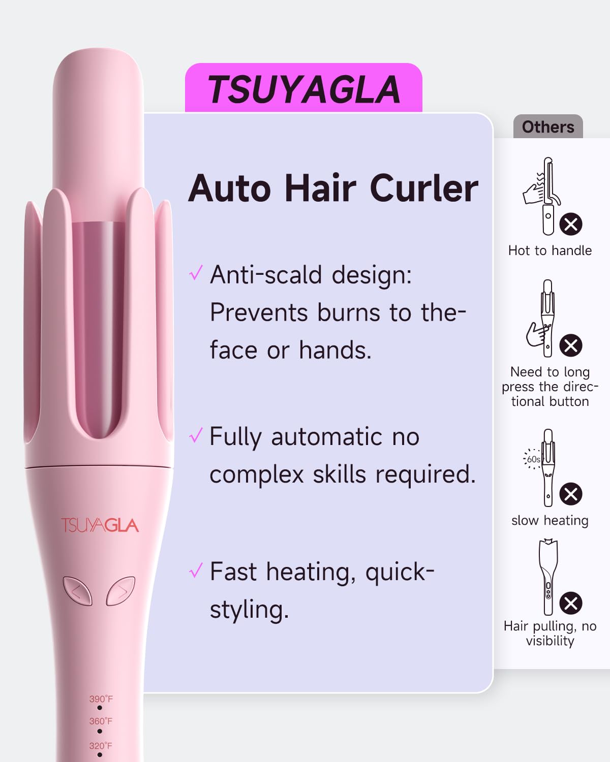 TSUYAGLA dual voltage for global travel styling convenience and flexibility.