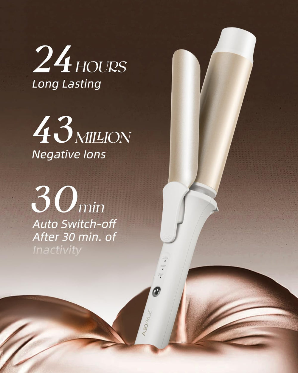 TSUYAGLA 360° swivel cord aids comfortable styling at any angle.