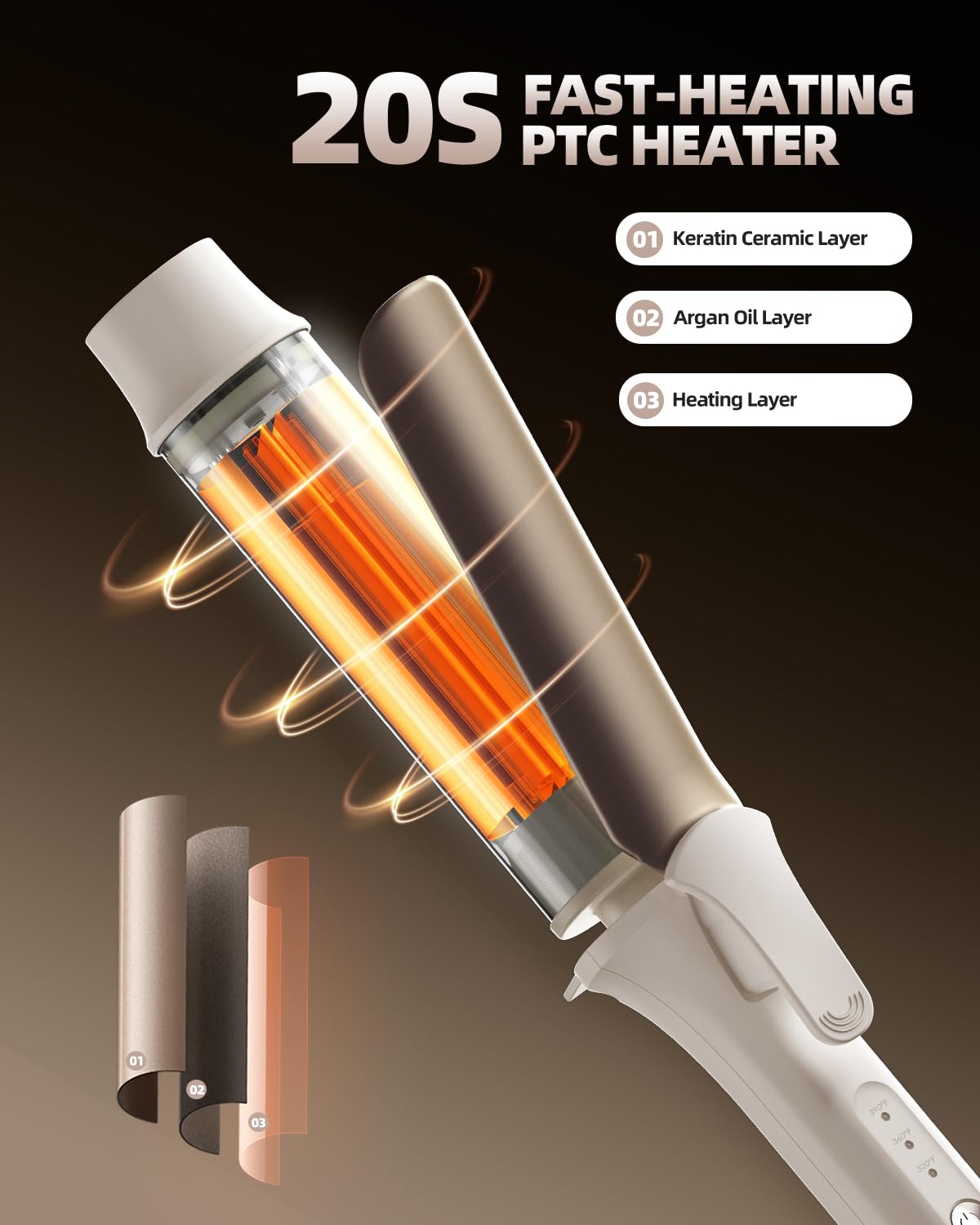 TSUYAGLA anti-scald insulation keeps fingers safe during styling.