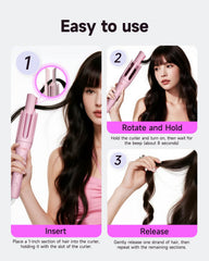 TSUYAGLA tourmaline ceramic coating reduces frizz and boosts shine during styling.