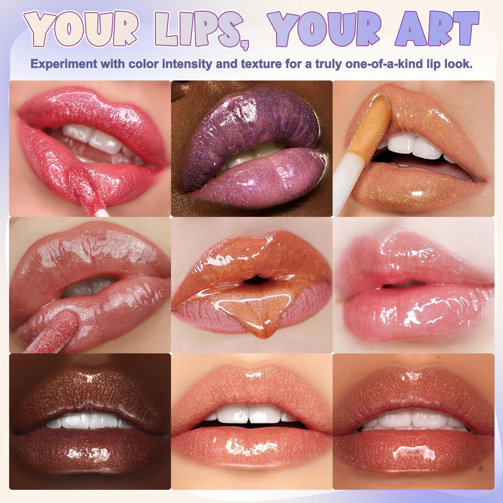 TSVATE jojoba oil in gloss base delivers hydrating feel for lips.