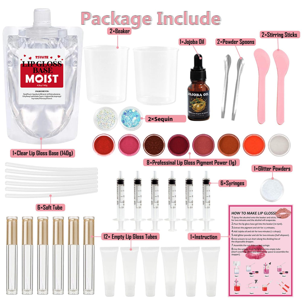 TSVATE pigment powder 1g in 8 colors for vibrant, customizable lip shades