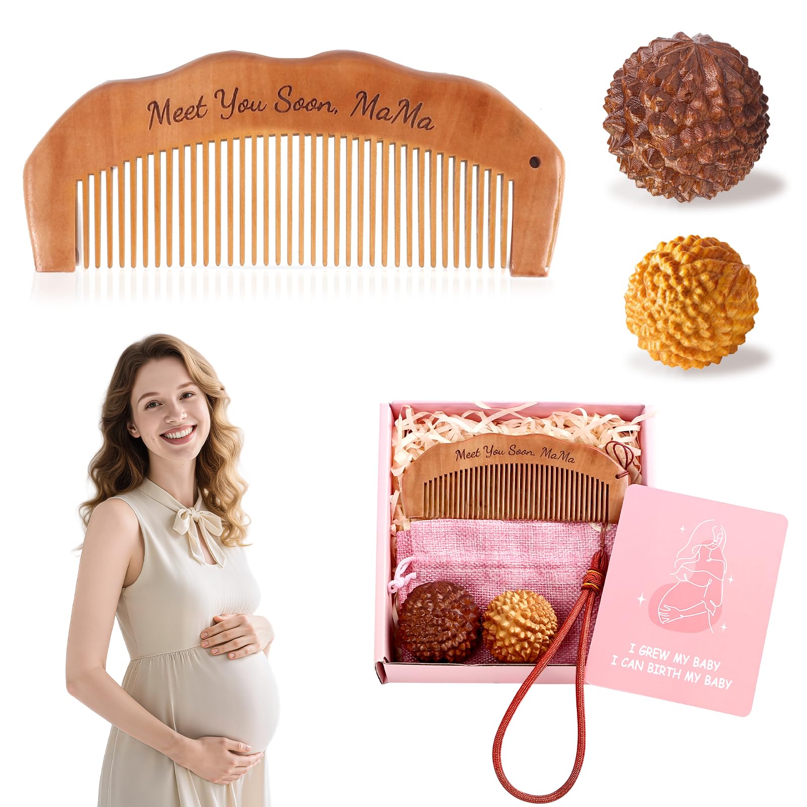 TTMIXKI birthing comb with ergonomic wave design supports comfortable labor.