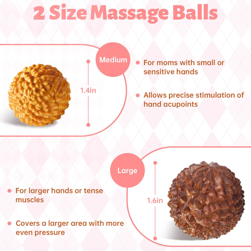 TTMIXKI Cypress massage ball offers skin-friendly pressure relief during labor.