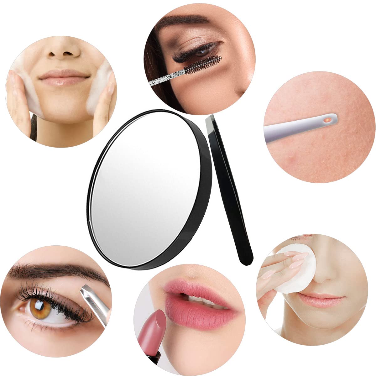 Espejo TTSAM diámetro 4,3 pulgadas para ver detalles faciales.