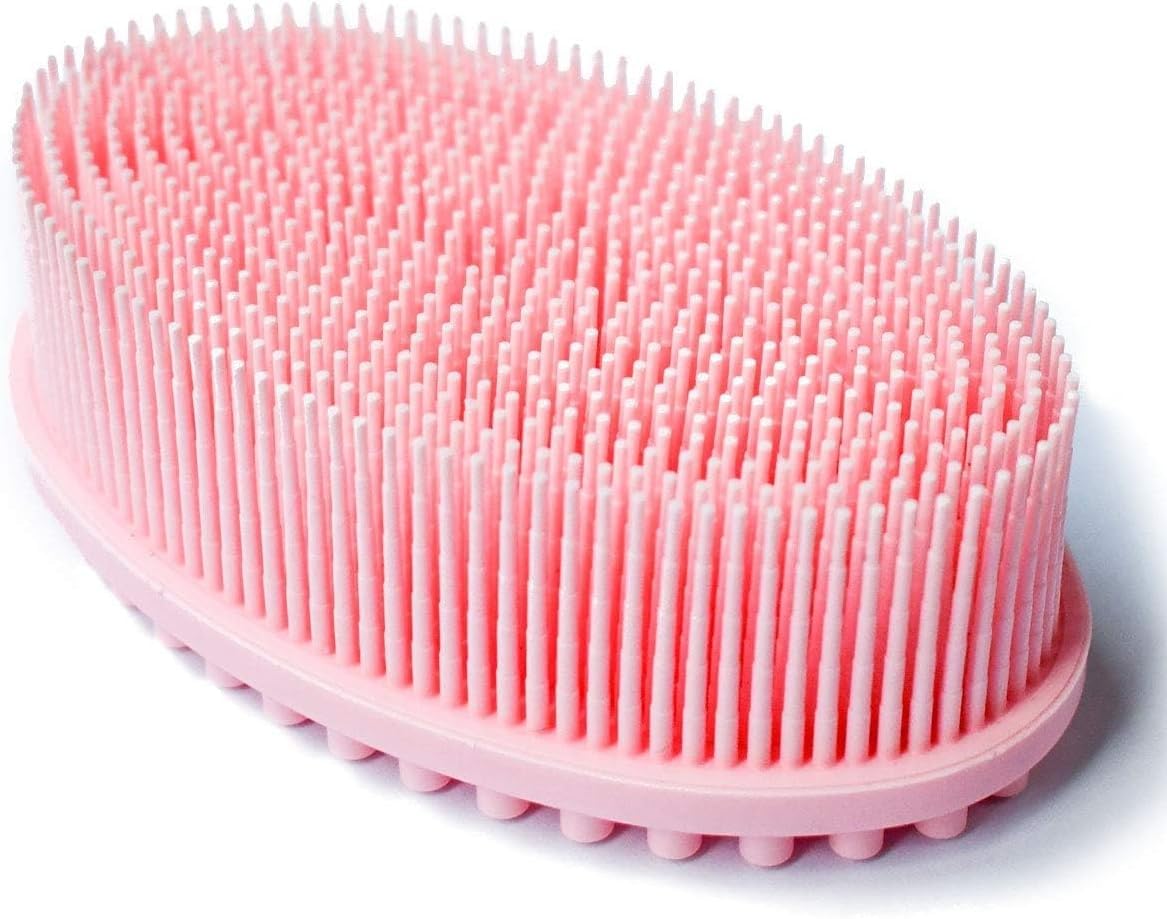 TTSAM exfoliating silicone body scrubber pink for gentle exfoliation and smooth skin