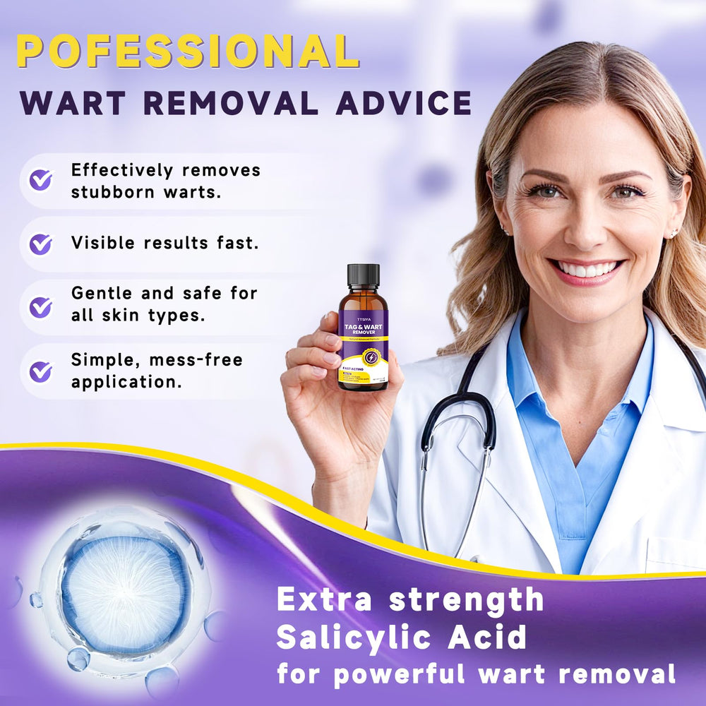 Applying TTsiya Wart Remover on a wart demonstrates a simple, safe treatment step.