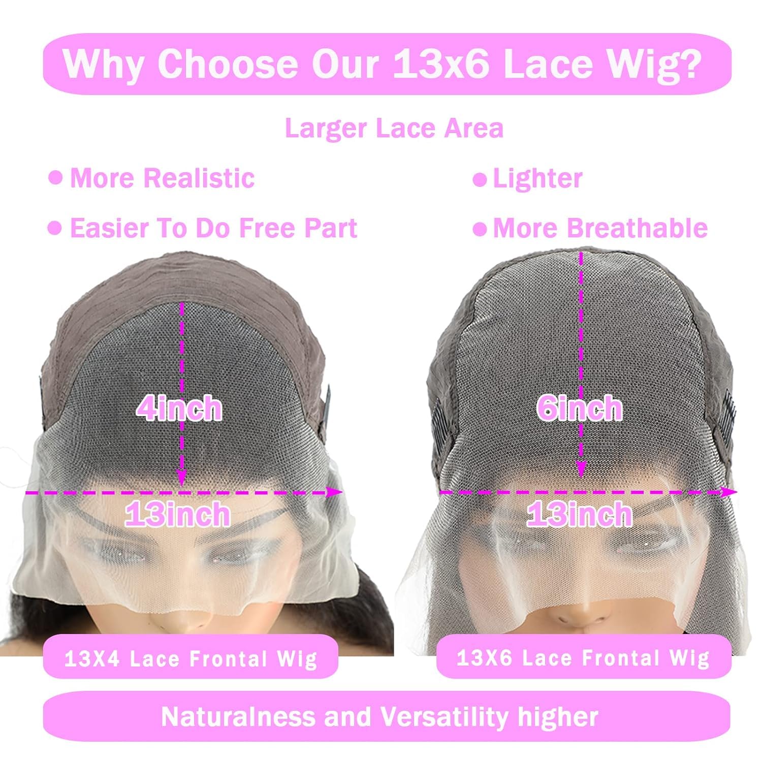 TTSMINS glueless transparent lace cap offers easy fit and secure wear.