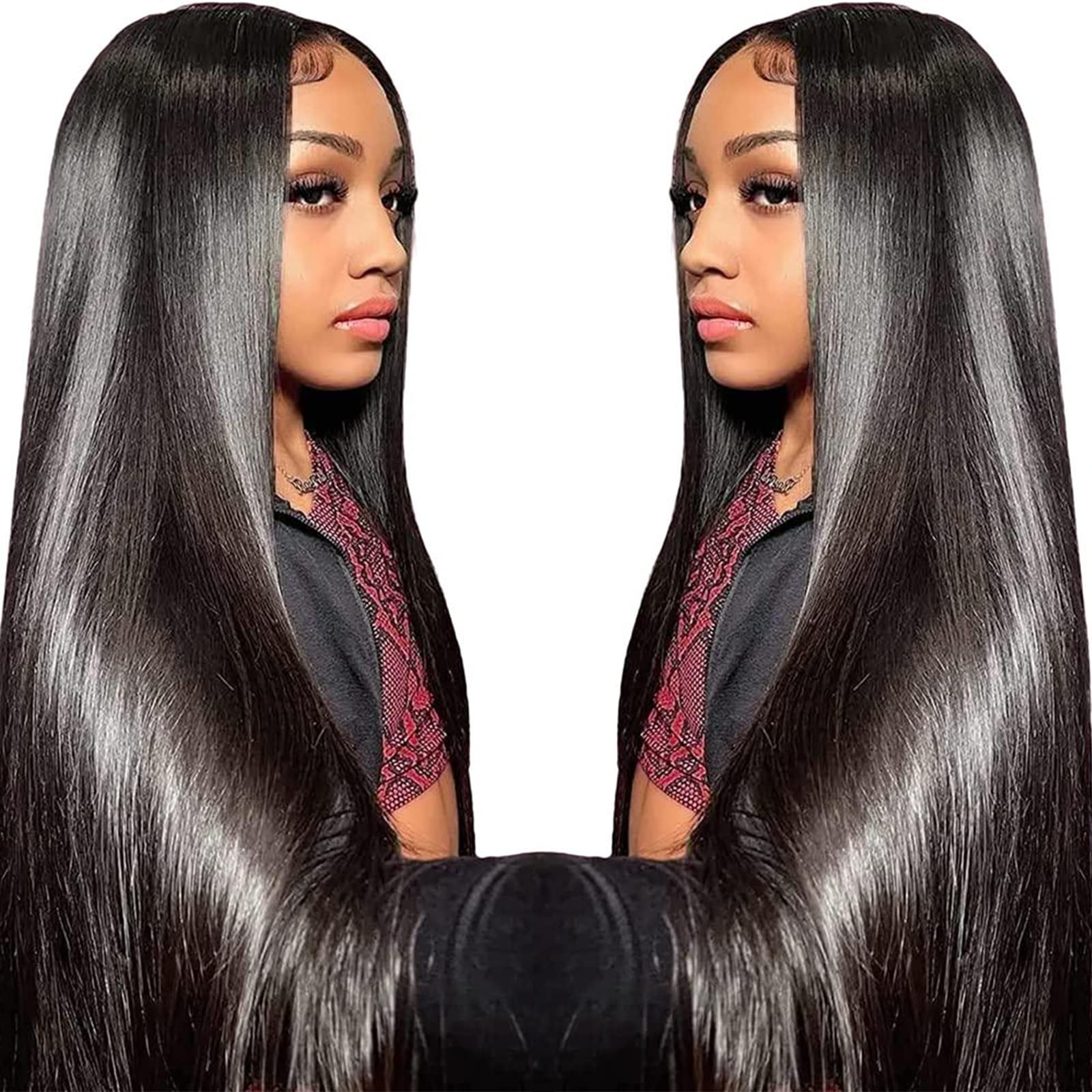 TTSMINS straight lace front wig with natural hairline for seamless daily wear.