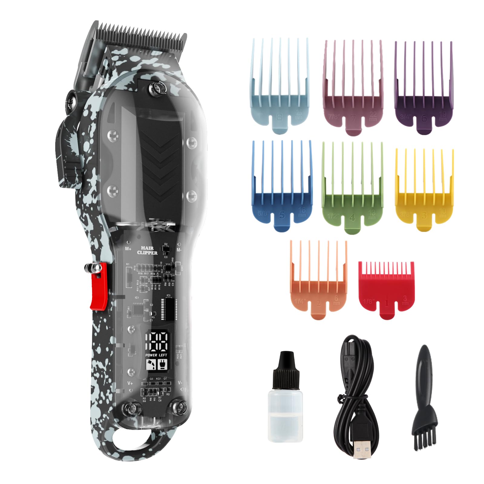 Tuanchuanrp professional hair clippers with LED display for precise power monitoring during grooming