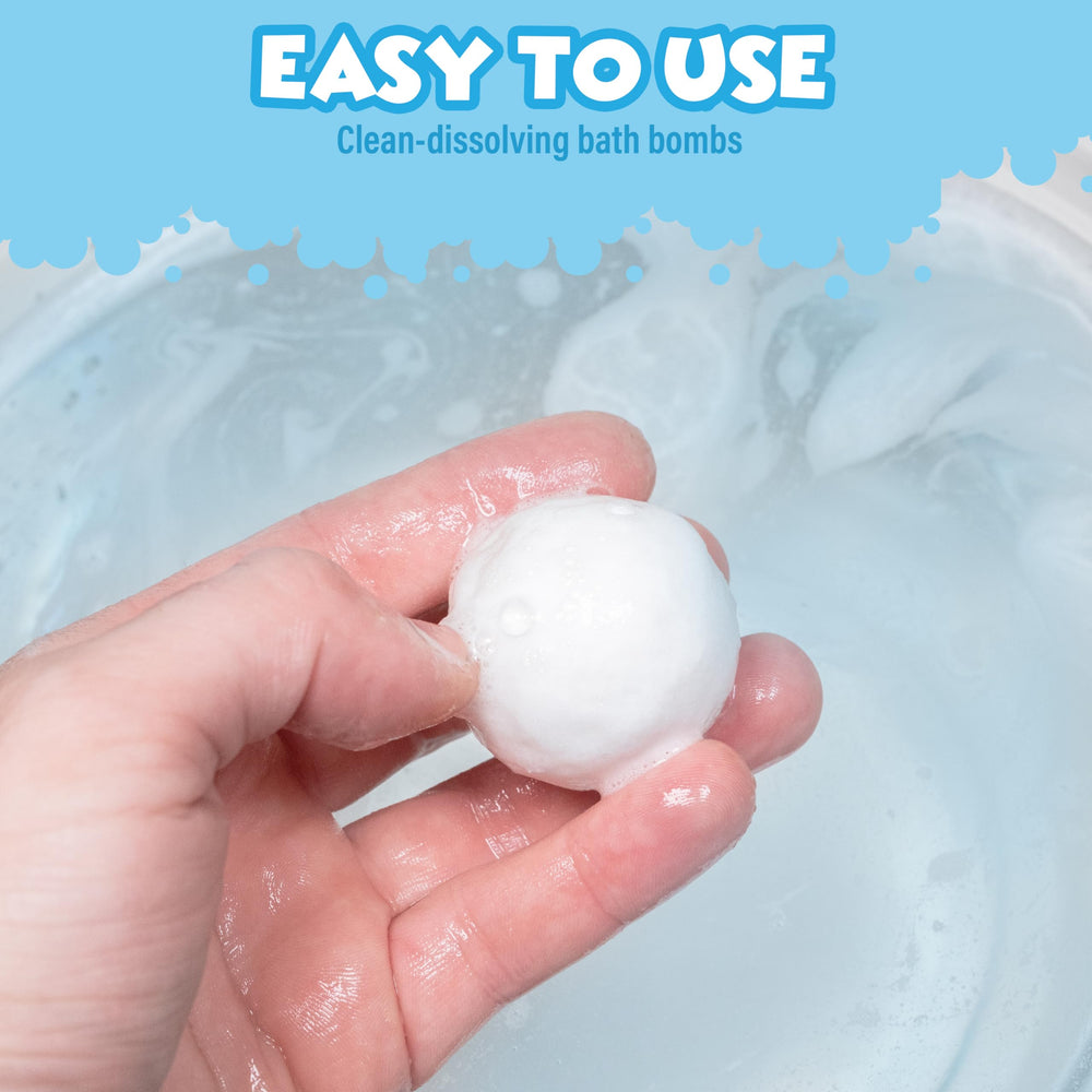 Tub Works 12-pack individually wrapped bath bombs for easy use.
